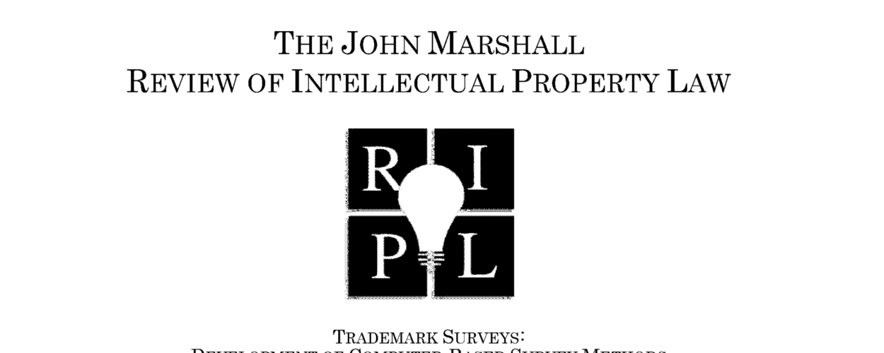 Trademark Infringement Survey John Marshall Review of Intellectual Property Law